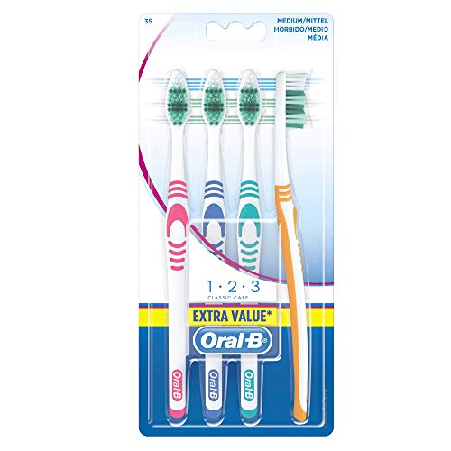 Oral-B Cepillo Shiny Clean Medium Robin Hood, 4 Unidades ( Paquete de 1)