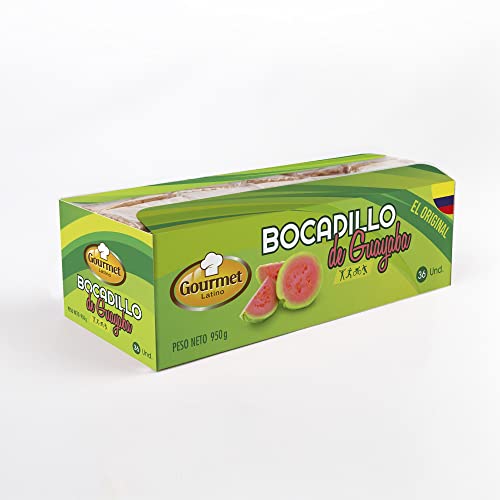 Pack de 36 Bocadillos de Guayaba - 950 g - Sabor Dulce - Alto Contenido en Vitamina C - Aporta una Dosis Extra de Energía - Propiedades Digestivas - Ideal para Deportistas - Gourmet Latino