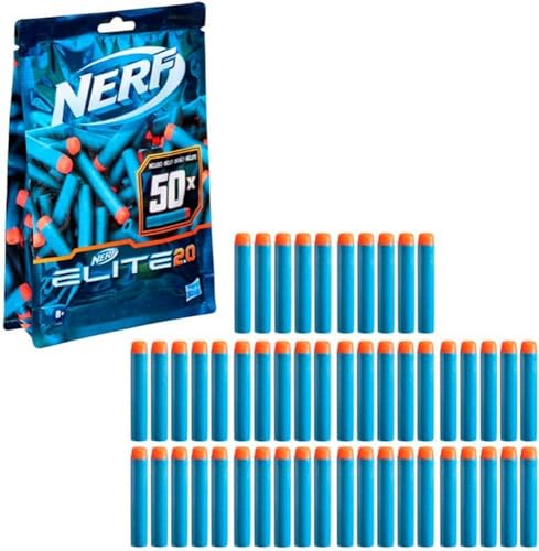 Pack de Repuesto de 50 Dardos Nerf Elite 2.0 - Incluye 50 Dardos Nerf Elite 2.0 Oficiales, Compatible con Todos los lanzadores Nerf Elite Pack de Repuesto de 50 Dardos Nerf Elite 2.0 - Incluye 50 Dardos Nerf Elite 2.0 Oficiales, Compatible con Todos los lanzadores Nerf Elite
