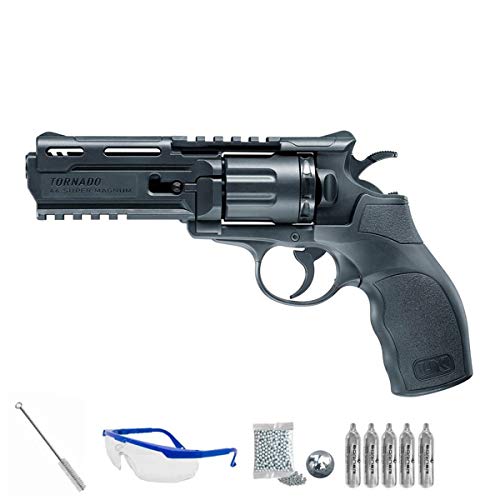 PACK pistola de aire comprimido - Revólver Umarex UX tornado balines BBs acero 3J