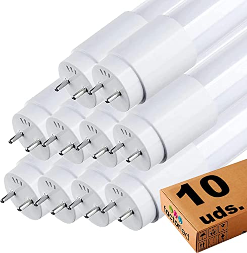 Pack x10 Tubo LED 120cm 18W OSRAM Chip, Standard T8 G13, Ángulo 300º, 2300 lumenes, Iluminación interior de techo, Bajo consumo y Alta luminosidad, Cebador LED incluido (Blanco Neutro (4000K))