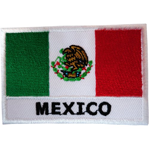 Parche bordado de la bandera de México para planchar o coser en la ropa, insignia de América del Norte mexic