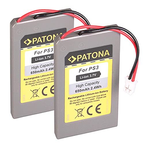 PATONA 2x Bateria reemplaza LIP1359, LIP1859, LIP1472 compatible con Sony PS3 Playstation 3 Mando Control Remote