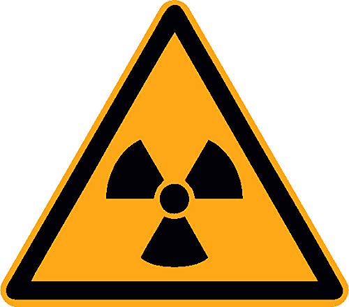 Pegatinas de advertencia de radiación ionizante, 12 unidades W003