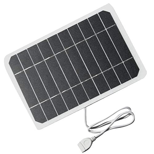Pequeños Paneles Solares 5V - Panel Solar de Alto Rendimiento pequeño - Sistema portátil de Suministro de energía Solar Fuera de la Red para Aventuras al Aire Libre, Viaje por Carretera Macmrd