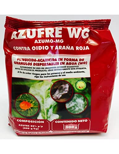 Peyca Azufre WG Masso, fungicida-acaricida contra oídio y araña roja, granulado para disolver en agua (500g)