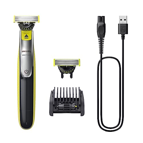 Philips OneBlade 360 - Maquinilla de Afeitar Híbrida, Barbero Eléctrico y Afeitadora, 2 Cuchillas 360, Peine-Guía Ajustable 5 en 1 (modelo QP2734/30)