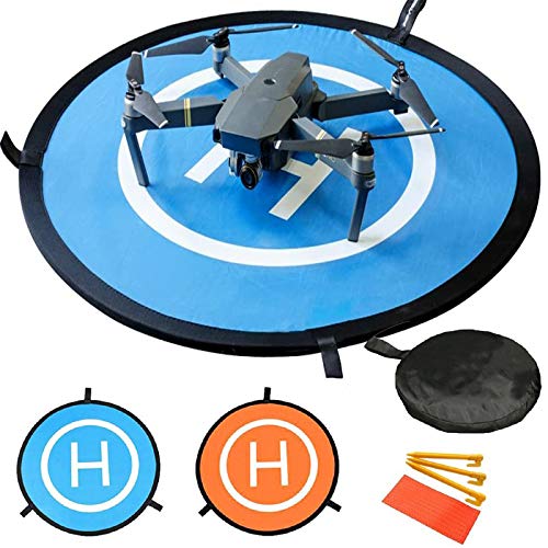 Pista de aterrizaje de drones, 30"/75cm Impermeable Helicoptero Plegable Portátil Helicoptero Landig Mat para DJI Mavic Pro Phantom 2/3/4/Pro, Helicóptero RC, Mavic Pro, Chispa, Inspire drone y más