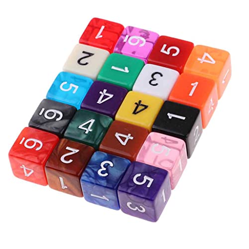 PLAYZOCO Dados 6 Caras de rol y Enseñanza de Matemática, Dados educativos de 6 Caras, Dados didácticos de rol matemático, Dados de Aprendizaje matemático, Dados pedagógicos, Dados D6, 35 Unidades