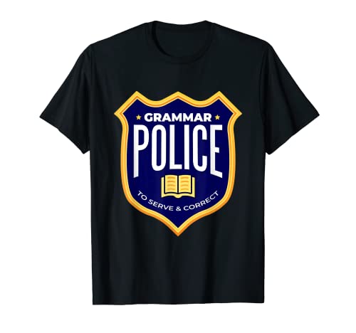 Policía gramática para un autor de libros Escritura Escritora Camiseta