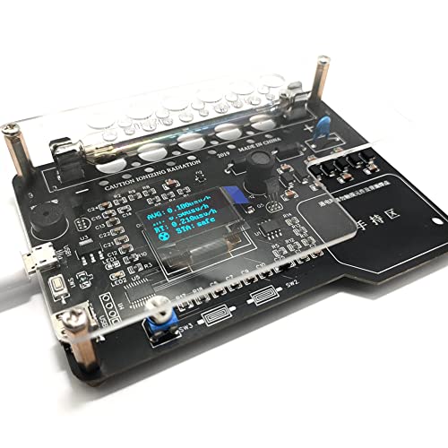 Portátil de mano Simple ensamblado DIY Geiger Counter Kit Módulo Detector de radiación nuclear Rayos X Rayos γ Rayos β Detección de yodo 131 con pantalla OLED