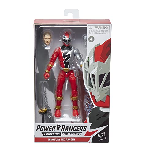 Power Rangers Lightning Collection - Dino Fury Red Ranger - Figura de acción Coleccionable, Premium, de 15 cm - Empaque con Estilo Power Pop Art