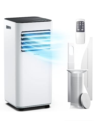 Pro Breeze Aire Acondicionado Portátil 4-en-1 de 7000 BTU con Control Remoto, Temporizador de 24h y Kit de Ventilación de Doble Ventana Incluido. Clasificación de Eficiencia Energética de Clase A