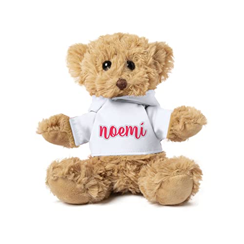 PROMO SHOP Osito de Peluche Personalizado con el Nombre Que Quieras. Suave Oso de Peluche y Camiseta Blanca para Personalizar con tu Nombre o Texto. Regalo Ideal para Cualquier Evento y Persona.