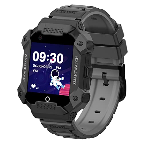 PTHTECHUS Reloj Inteligente para niños, Pantalla táctil HD, Reproductor de música MP3, Reloj para teléfono Celular con podómetro, cámara, Reloj Despertador, grabadora de Voz,niños y niñas