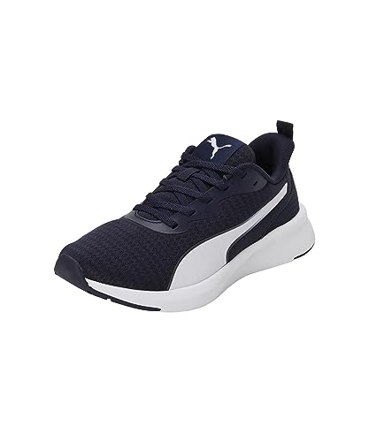 PUMA Flyer Lite, Zapatillas para Correr de Carretera Unisex Adulto, Azul Marino Blanco, 42 EU