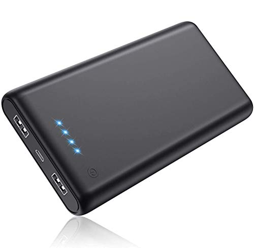 Pxwaxpy Batería Externa para Móvil 26800mAh, 【Nueva Version Alta Capacidad】 Power Bank Pantalla LED con 2 Puertos USB de Alta Velocidad Cargador Portátil para Smartphone, Tableta PC, etc