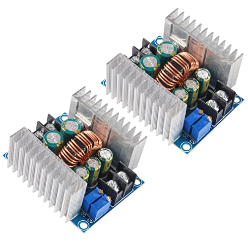 QCCAN 2 unidades de 20 A 300 W DC-DC Buck convertidor reductor módulo ajustable CC 6-40 V a 1.2-36 V regulador de voltaje Buck convertidor de corriente constante módulo de fuente de alimentación