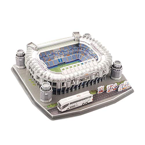 qingfeitai Bernabeu Stadium 3D Puzzle, Diy Puzzle Modelo Kit, Arquitectura Mundial, Rompecabezas Hobby para Adultos y Niños