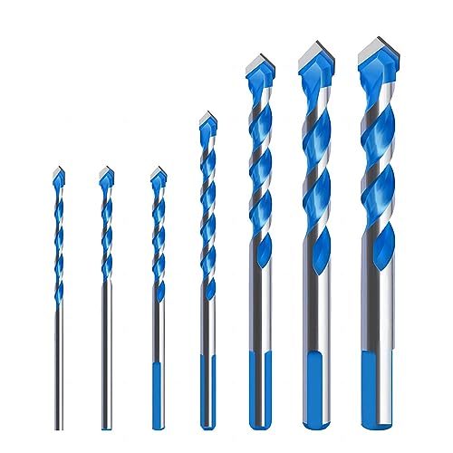 Qrity Brocas con Punta Juego de Brocas con Punta de Carburo para Azulejos, Metal, Vidrio, Baldosas Cerámica de Porcelana, Ladrillo, Plástico y Madera - 3mm/4mm/5mm/6mm/8mm/10mm/12mm Qrity Brocas con Punta Juego de Brocas con Punta de Carburo para Azulejos, Metal, Vidrio, Baldosas Cerámica de Porcelana, Ladrillo, Plástico y Madera - 3mm/4mm/5mm/6mm/8mm/10mm/12mm