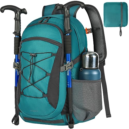 RAINSMORE Mochila Plegable Impermeable de 40 Litros para Senderismo, Mochila de Viaje Unisex Ligera para Marcha Camping Excursiones Acampadas Montaña al aire libre, Verde