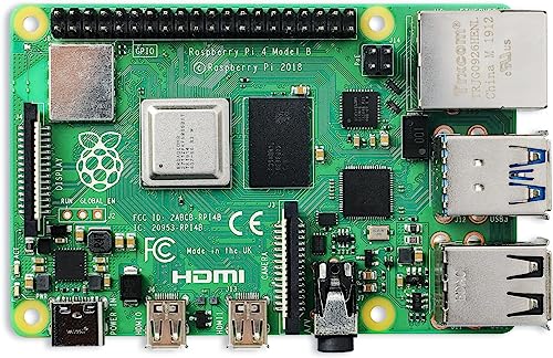 Raspberry Pi 4 Modelo B 4GB RAM, Cortex-A72 Wi-Fi de 64 bits Bluetooth 5.0 (4 GB de RAM)