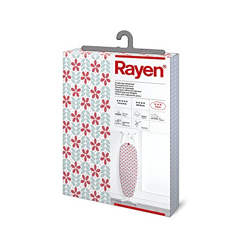 Rayen | Funda Tabla de Planchar Universal | Funda de Planchar Ajuste EasyClip | 2 capas: Espuma y tejido 100% Algodón | Gama Basic | Medida: 130 x 47 cm | Estampado
