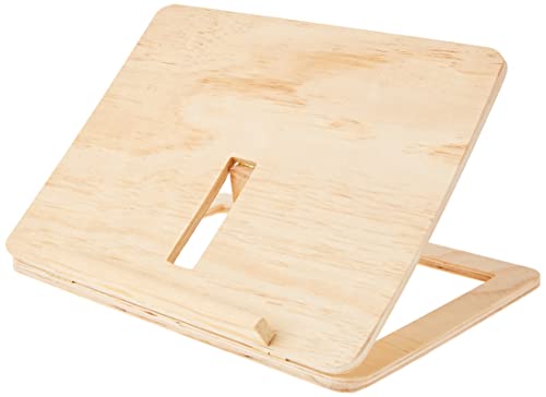 Rayher 62797000 Soporte para Tablet, Libros y revistas, de Madera, 28 x 21 x 3.4 cm