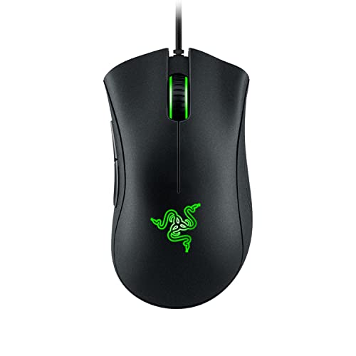 Razer DeathAdder Essential - Ratón Gaming con sensor óptico, 6400 DPI (5 botones programables, interruptores mecánicos, agarres laterales de goma), Negro