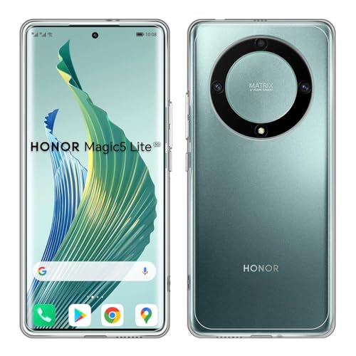 Reeshu Funda para Honor Magic 5 Lite 5G, Anti-Choques y Anti-Arañazos, Silicona TPU, HD Clara [Anti-Amarillo] [Ultra Delgado] [Protección contra caídas] Carcasa de TPU Silicona Suave