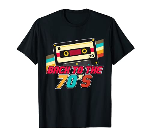 Regresar a los años 70 de la década de los 70 de la fiesta de disfraces Mixtape Regalo de los 70 Camiseta