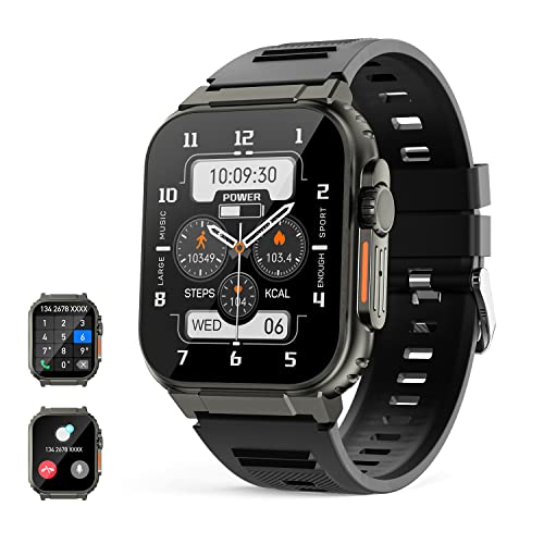 Reloj Inteligente Hombres ultra con Llamadas, Monitores de actividad Fitness con 100+ Modos Deporte/sueño/Podómetro,Almacenamiento de música,batería 600 mah,smartwatch Compatible con Android iOS