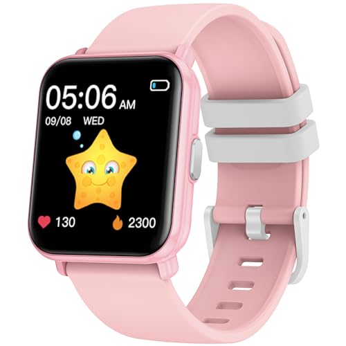 Reloj Inteligente Niño Smartwatch Niña: Pulsera Actividad Inteligente con Podómetro Monitor de Sueño Contador de Calorias 1.4" Impermeable IP68 Mutil Modos Deportivo Juegos Reloj para Niños y Niñas