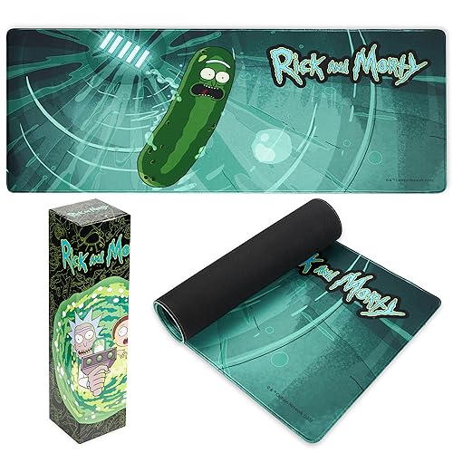 Rick and Morty Alfombrilla Ratón XXL de 80 x 36 cm - Protector Escritorio para PC, Ordenador y Teclado - Regalos para Hombre, Cumpleaños, Navidad