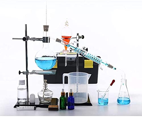 ROLTIN Unidad de destilación de 500ML, Dispositivo de extracción de Aceite doméstico, Equipo de Experimento químico, Equipo de enseñanza Escolar