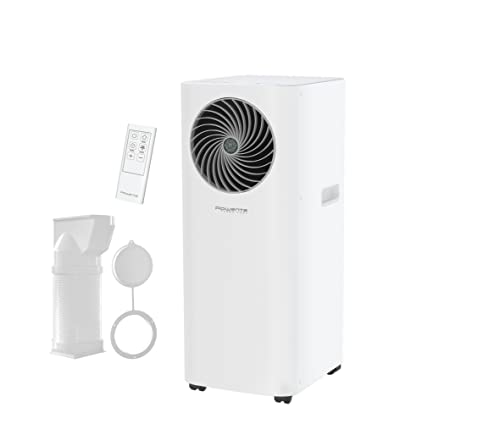 Rowenta Turbo Cool + AU5020 Aire acondicionado portátil con eficiencia energética, modo eco, deshumificador, ventilador, fácil instalación, kit para ventana, versátil y compacto, Multicolor