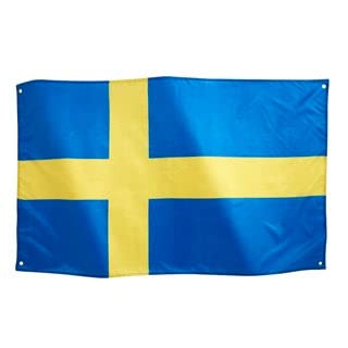 Runesol Bandera Nacional De Suecia 3x5, 91x152cm, 4 Ojales, Ojal De Latón En Cada Esquina, Bandera Sueca, Celebraciones Reales, Días Festivos, Día de la Bandera de Suecia, Impermeable, Exterior