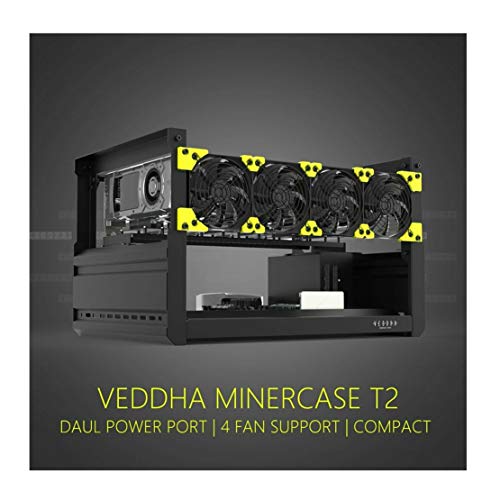 RXFSP 6/8 GPU Rig Ethereum Veddha - Tarjeta gráfica en aluminio apilable, marco abierto al aire para minar
