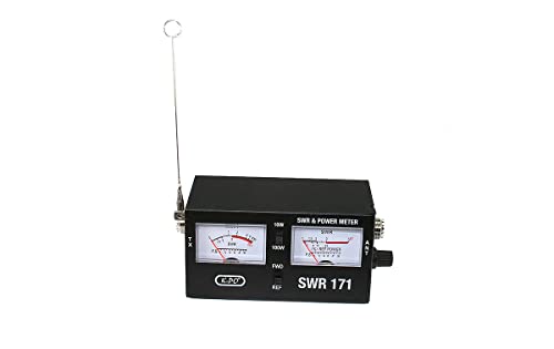 SADELTA DF2461 Medidor Roe y watímetro para CB 27 MHz, con 2 Instrumentos y Escala de Potencia 10/100 Watios