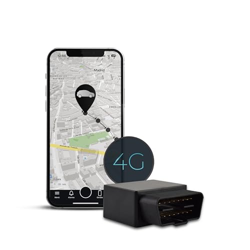 SALIND GPS Tracker 4G para Coche, vehículo y camión con Enchufe OBD2- Dispositivo de localización en Tiempo Real- protección antirrobo con Alarma y notificaciones a través de App