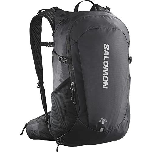 Salomon Trailblazer 30 Mochila de senderismo Unisex, Versatilidad, Fácil de usar, Comodidad y ligereza, Black, Black