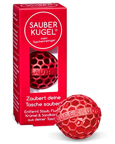 Sauberkugel® para el bolso | Gasolina | Limpiador de bolsos reutilizables para bolsos, carteras y mochilas | Recoge la suciedad, las migas y la pelusa | Sin silicona ni PVC (3,5 cm)