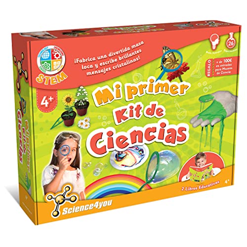 Science4you Mi Primer Kit de Ciencias para Niños 4+ Años - Kit Cientifico, Juego + 26 Experimentos y Manualidades: Laboratorio de Colores y más, Juegos, Juguetes y Regalos para Niños 4 5 6 7 Años