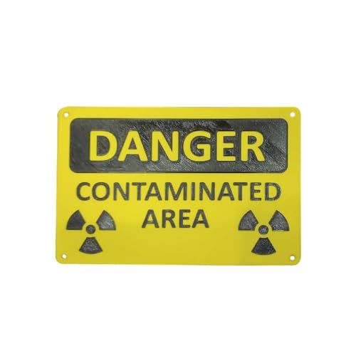 Señales de advertencia de radiación nuclear personalizables, señal de advertencia de seguridad, llamativa, reflectante, accesorios de marcador, insignia personalizada