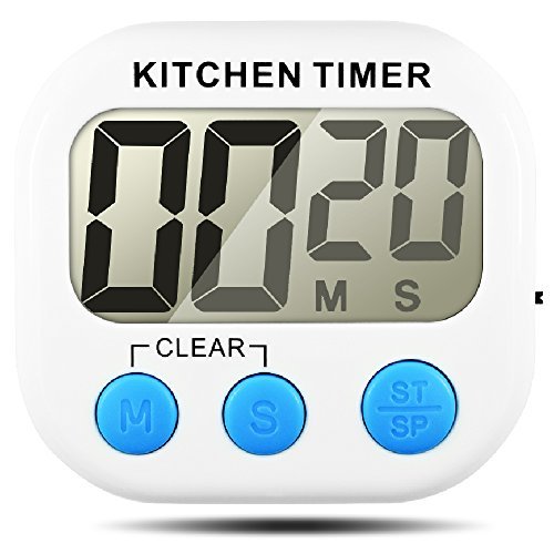 SENHAI Temporizador de Cocina, Contador Arriba/Abajo, Pantalla LCD Grande, Temporizador electrónico de Memoria