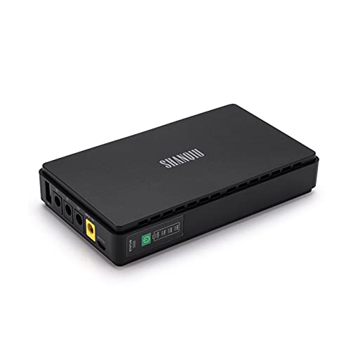 Shanqiu SAI Mini UPS para Router, Módem, WiFi, Cámara de Vigilancia con Entrada DC o USB Salida 5V USB 5V 9V 12V 2A DC