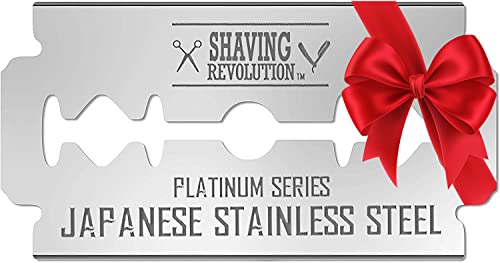 Shaving Revolution 50 Cuchillas De Afeitar Doble Filo- Hojas De Acero Inoxidable Japonés- Clasicas Para Un Afeitado Suave, Preciso.