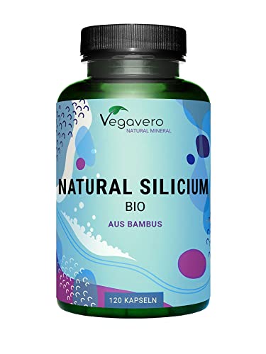 Silicio Organico Vegavero® | 300 mg | 100% Natural & BIO - Derivado del Extracto de Bambú | Sin aditivos & Vegano | Esencial Para Huesos, Articulaciones y Músculos | 120 Cápsulas
