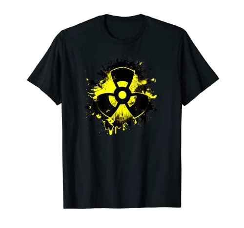 Símbolo radiactivo Símbolo de riesgo Radiación Nuclear Camiseta