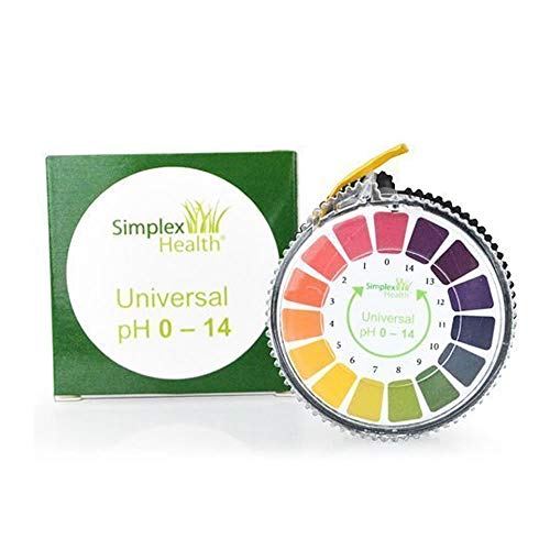 Simplex Salud Ph Indicador Litmus Test Papel Rollo de, 0-14 para Agua Orina y Saliva, 5 Meters